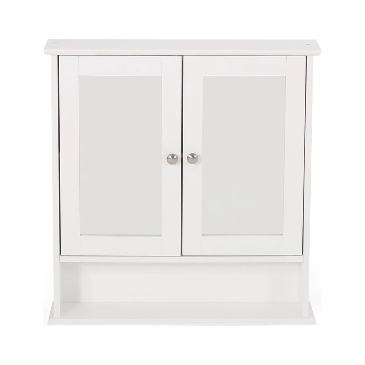Noble House Blaze Modern 2 Door Medicine Cabinet with Mirrors, Matte White