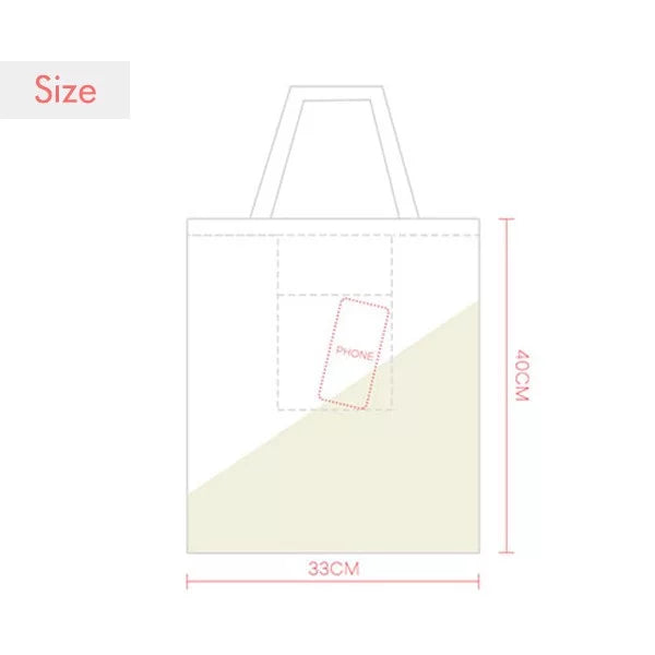 Chrysanthemum Outline Flower Expression Sack Canvas Tote Shoulder Bag