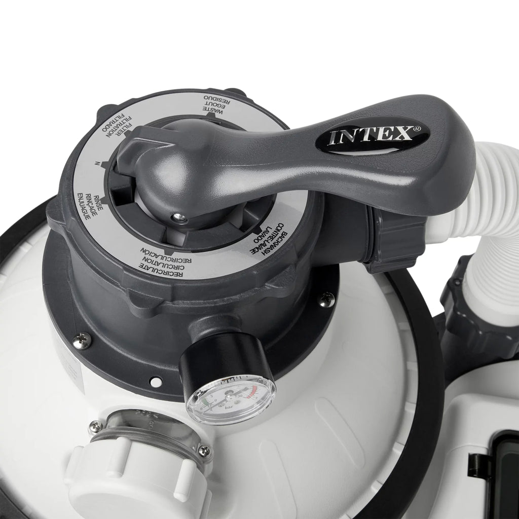 Intex10 inch Krystal Clear Sand Filter Pool Pump, 1500 Gph Motor 1200 GPH System Flow Rate with GFCI, 110-120 V