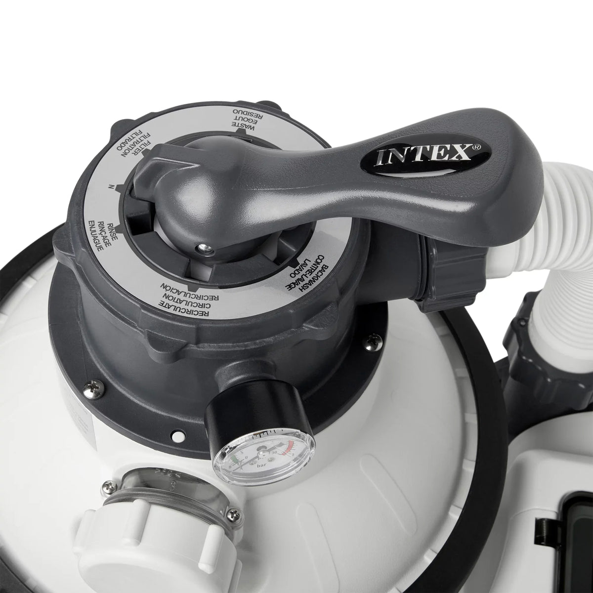 Intex10 inch Krystal Clear Sand Filter Pool Pump, 1500 Gph Motor 1200 GPH System Flow Rate with GFCI, 110-120 V