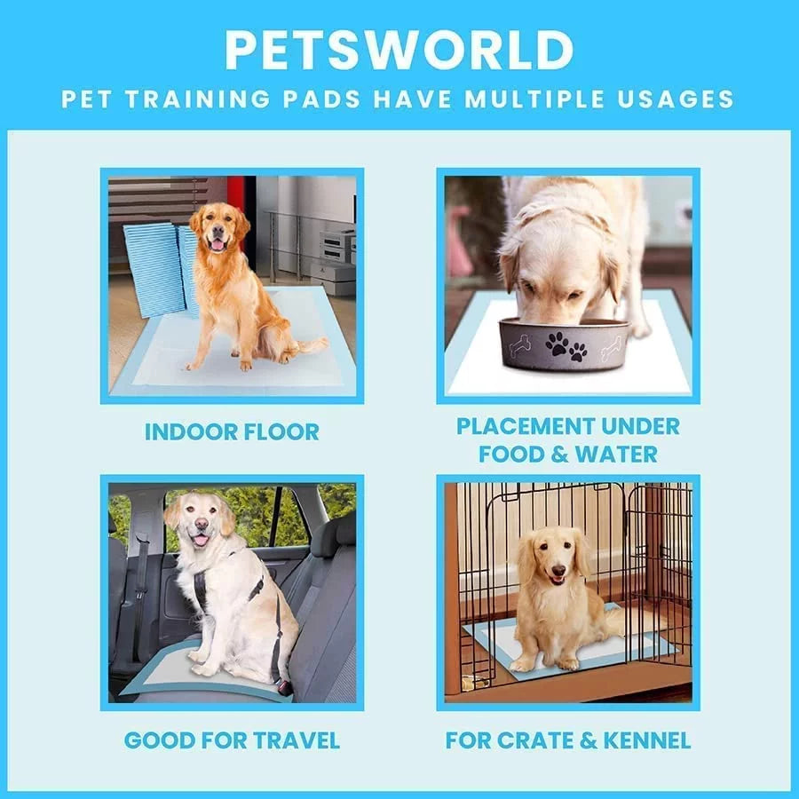 PETSWORLD Mastiff's Massive Dog Training/Potty Pads, 28x44 inch, 1,000 Ct, XXXL Gigantic, Tear protected, Super Absorbent & Leak-Proof