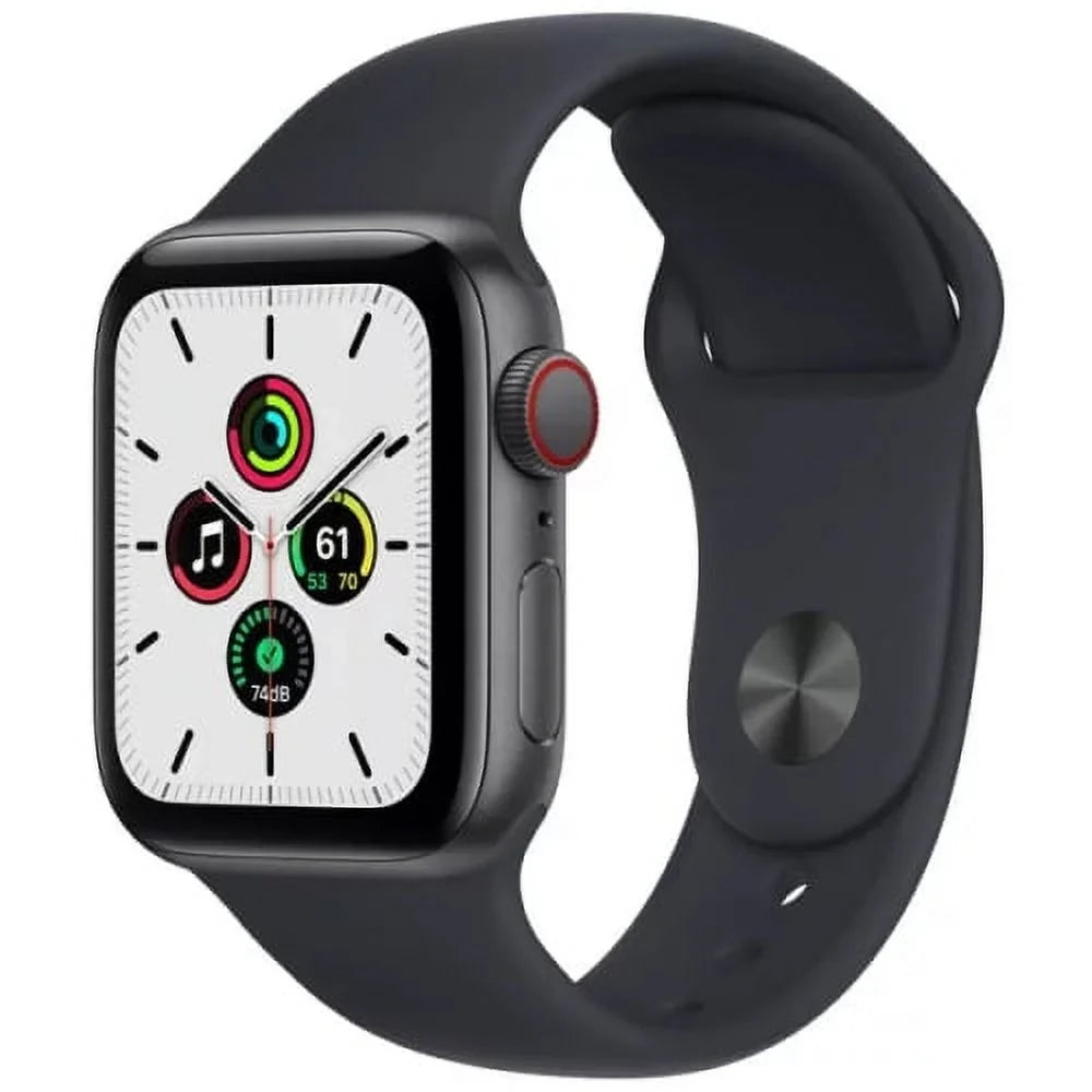 Pre-Owned  Watch SE 40mm GPS + Cellular Unlocked - Space Gray Aluminum Case - Black Sport Band (2020) - Fair