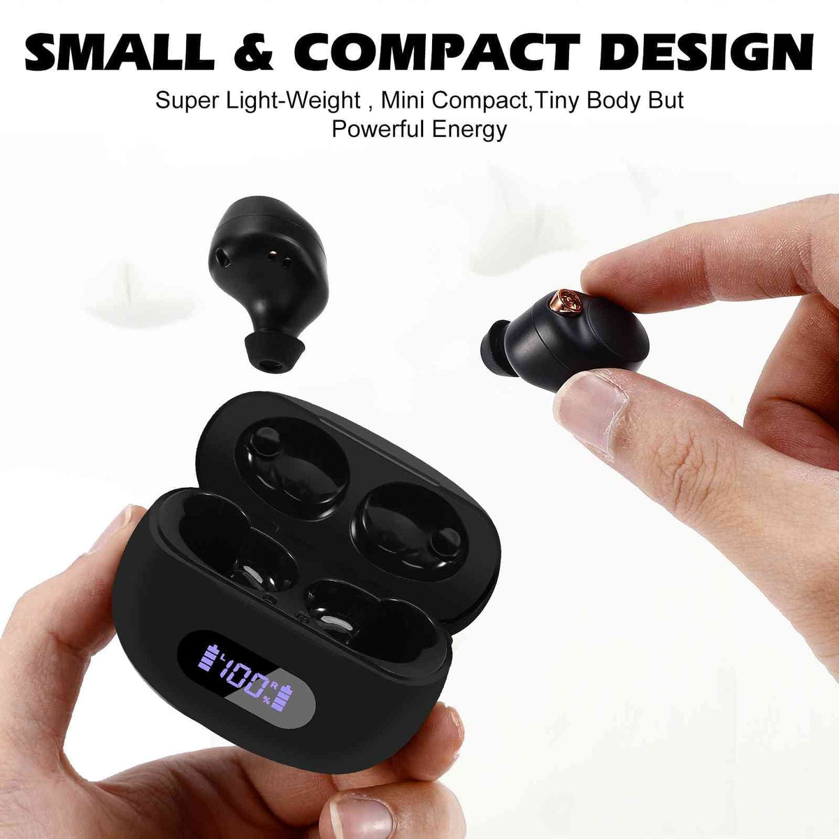 UrbanX True Wireless Bluetooth Earbuds + Charging Case, Black, Dual Connect, IPX5 moisture Resistance, Bluetooth 5.2 Connection, Balanced, Bass Boost appropriate with  K14 Plus