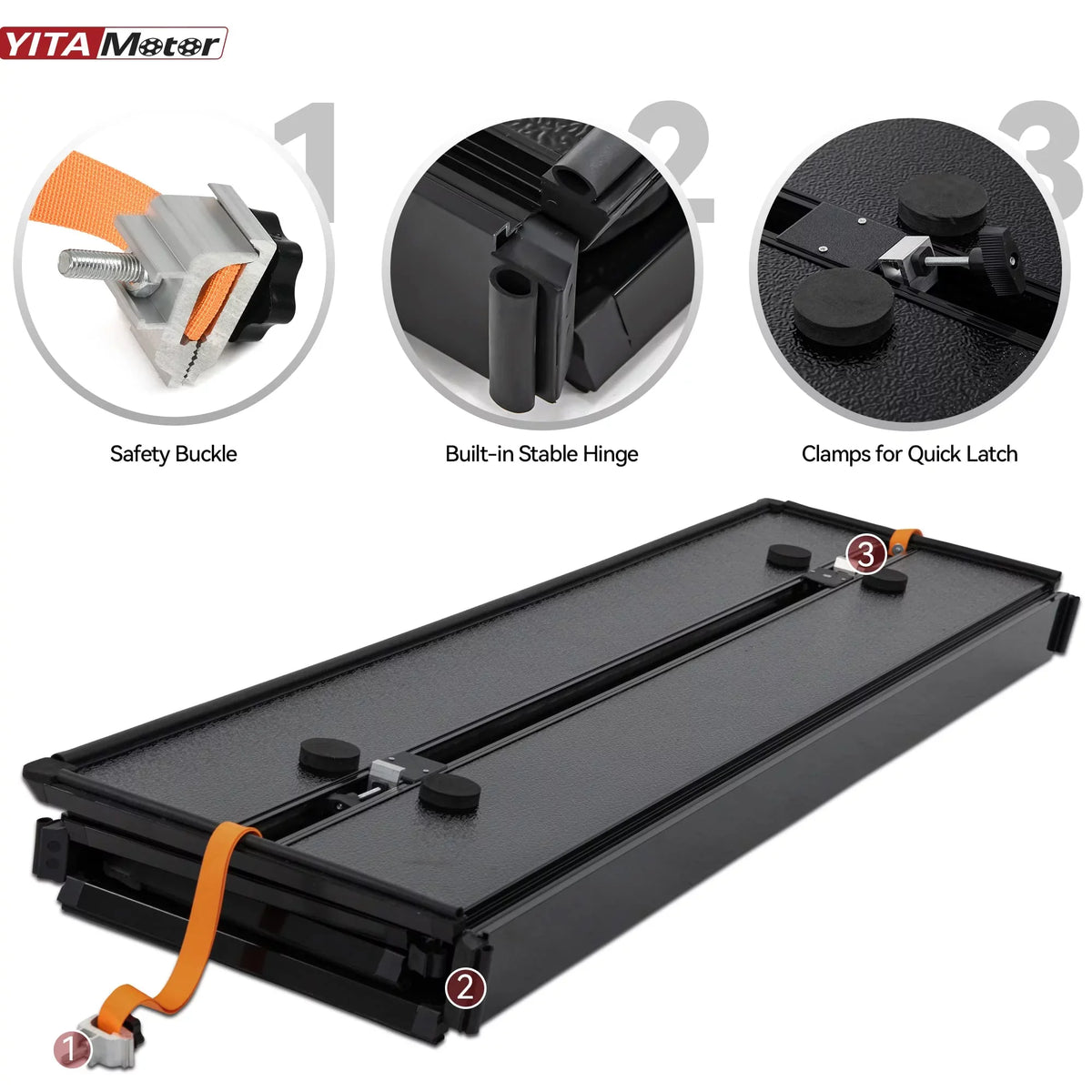 Ledkingdomus 8 ft 96.3" Bed Tonneau protector Soft Quad-Fold for 2002-2023 Dodge Ram 1500 2500 3500