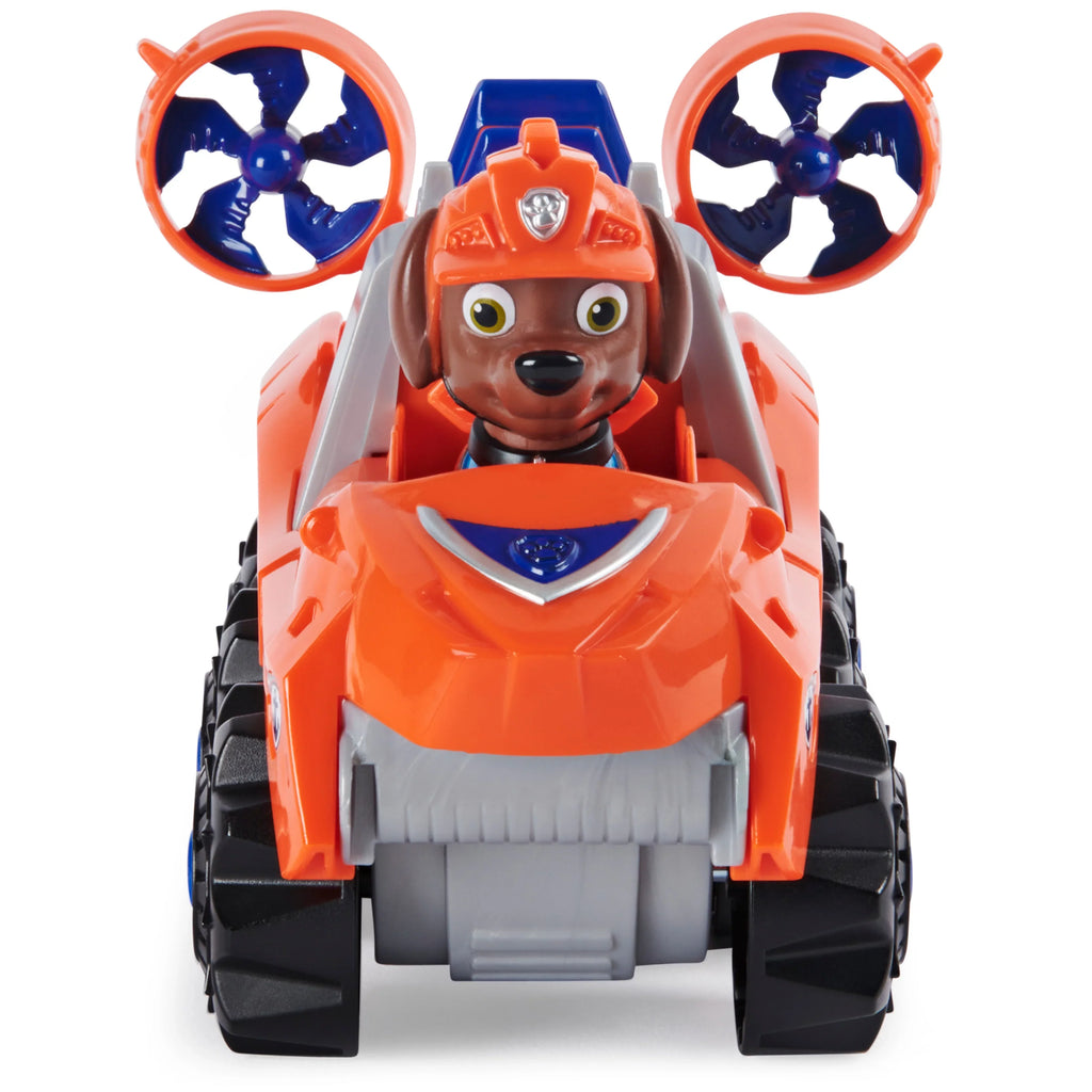 PAW Patrol, Dino Rescue Zuma’s Deluxe Rev Up Vehicle with Mystery Dinosaur Figure, Preschool Toys for Boys & Girls Ages 3 and Up