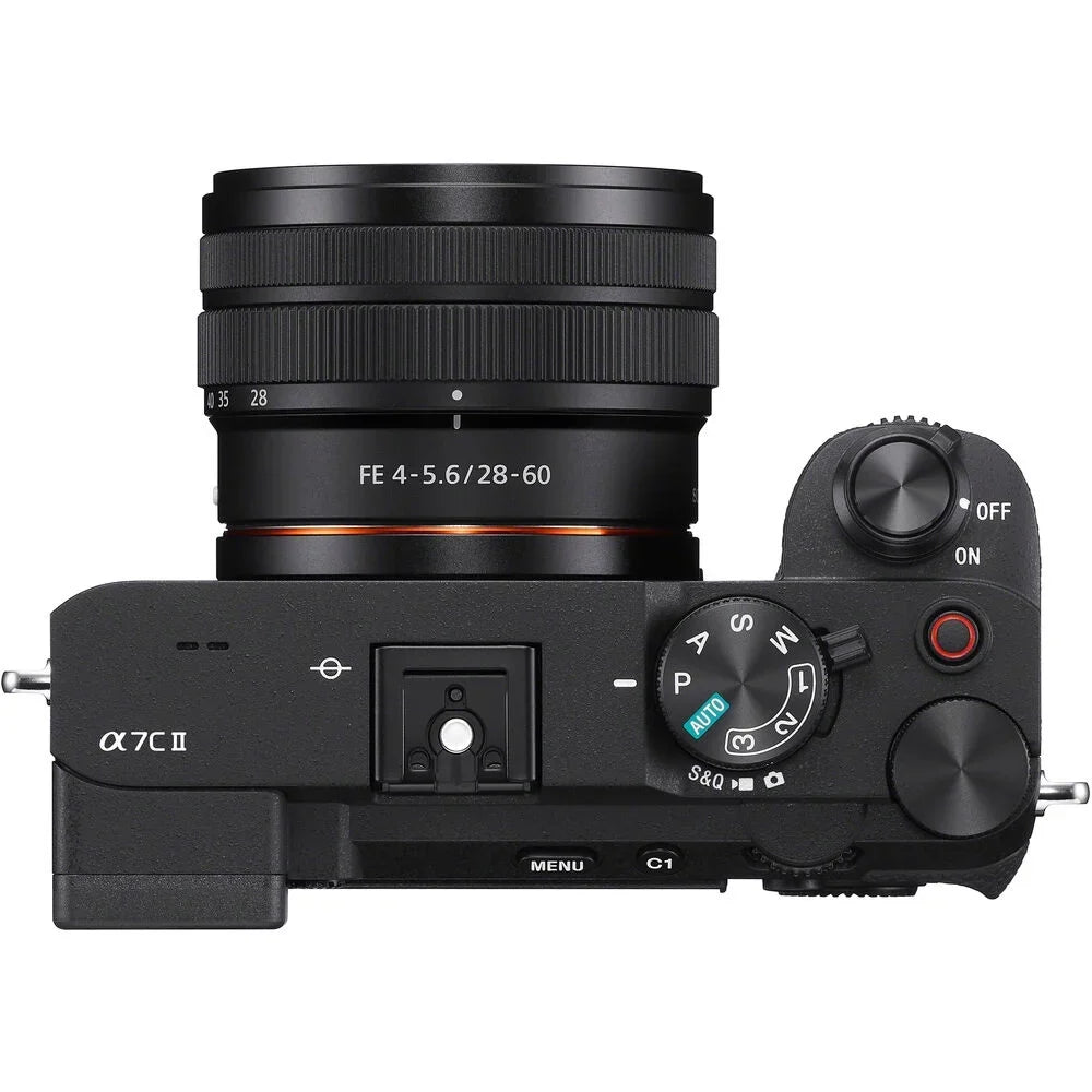 a7C II Full Frame Mirrorless Camera Body with 28-60mm F4-5.6 Lens Black ILCE-7CM2L/B Bundle with Deco Gear Photography Bag Case + Extra Battery + Charger + Tripod + Software Kit & Accessories