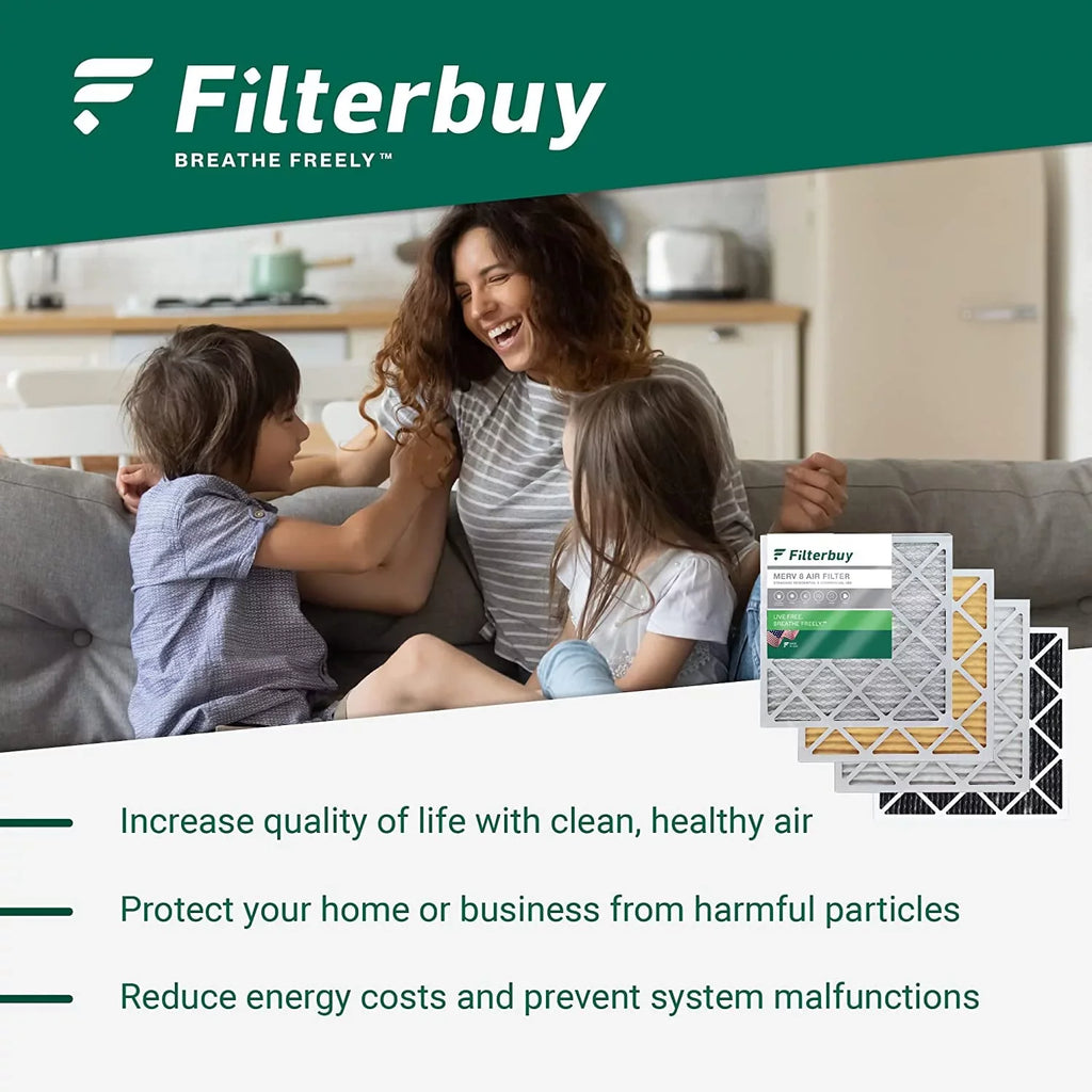 Filterbuy 16x20x2 MERV 13 Pleated HVAC AC Furnace Air Filters (2-Pack)