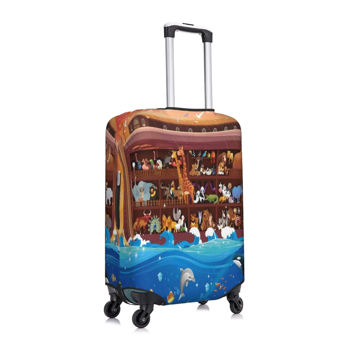 Junzan Animals On Noah'S Ark2 Print Washable Luggage wrap - Fashion Suitcase Protector Fits 18-32 Inch Luggage