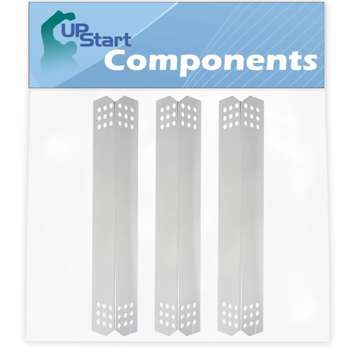 3-Pack BBQ Grill Heat Shield Plate Tent Replacement Parts for Kitchenaid 720-0733 - Old - suitable Barbeque Stainless Steel Flame Tamer, Flavorizer Bar, Vaporizer Bar, Burner wrap 16 1/8"