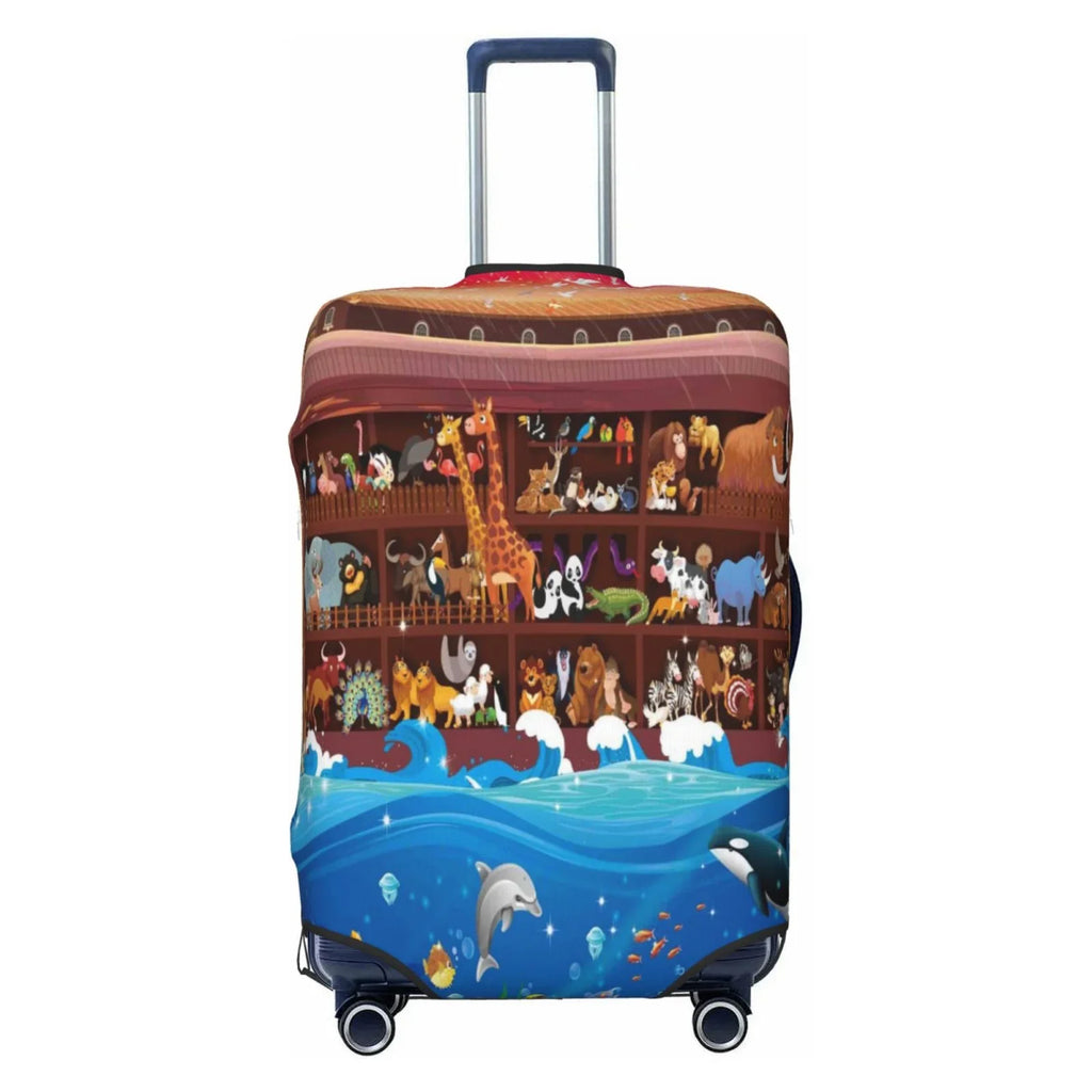 Junzan Animals On Noah'S Ark2 Print Washable Luggage wrap - Fashion Suitcase Protector Fits 18-32 Inch Luggage