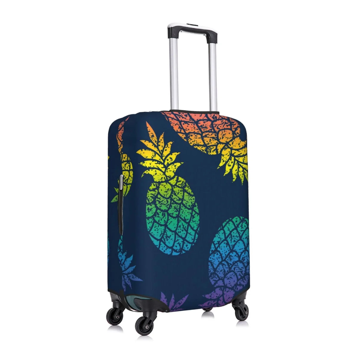 Ocsxa Travel Dust-Proof Suitcase wrap Abstract Bright Pineapple Fruit Retro Print Luggage wrap Protector For 18-32inch