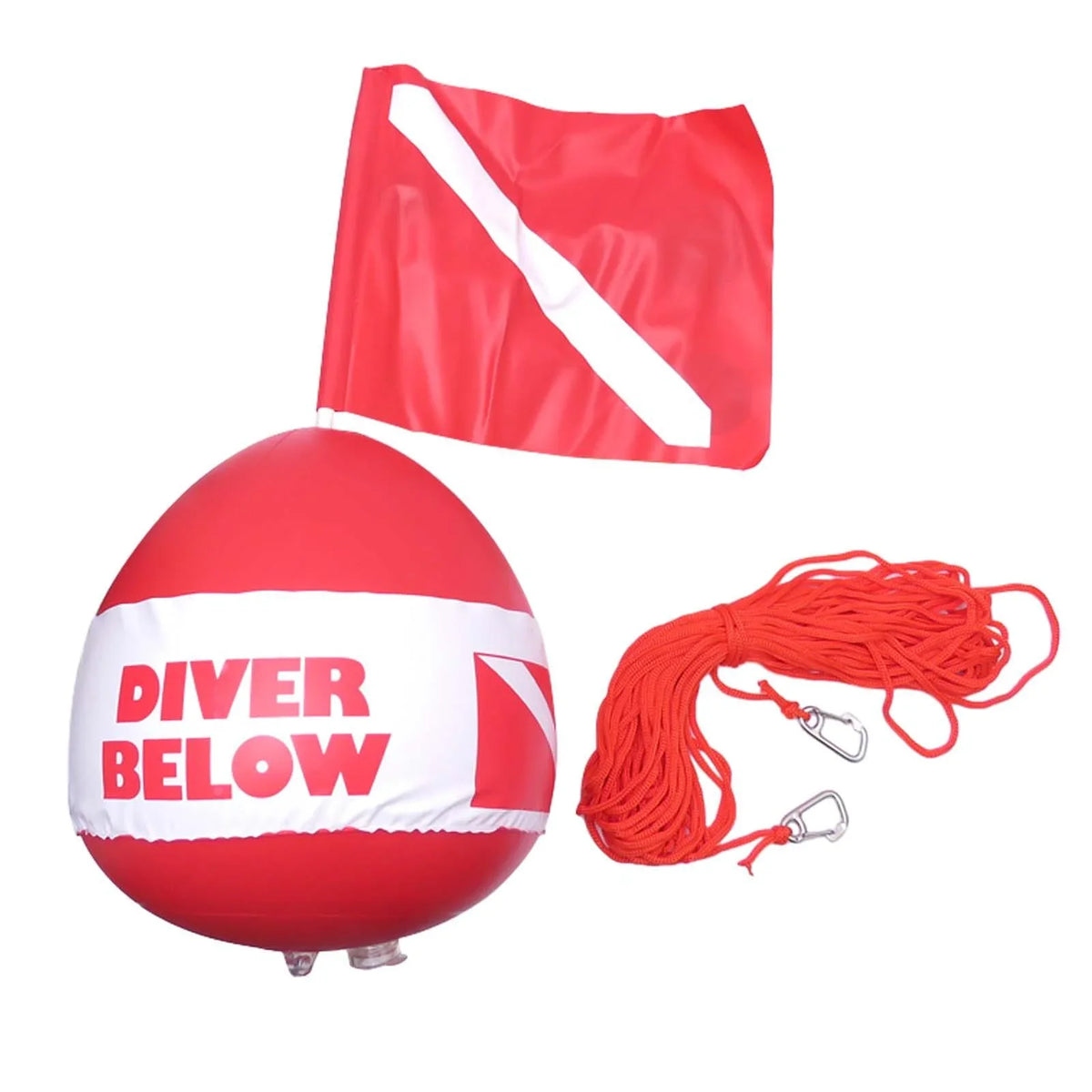 AMLESO Dive Flag Float Buoy Dive Flag High Visibility Float , Inflatable Floater for Surface ing, Diving, Fishing