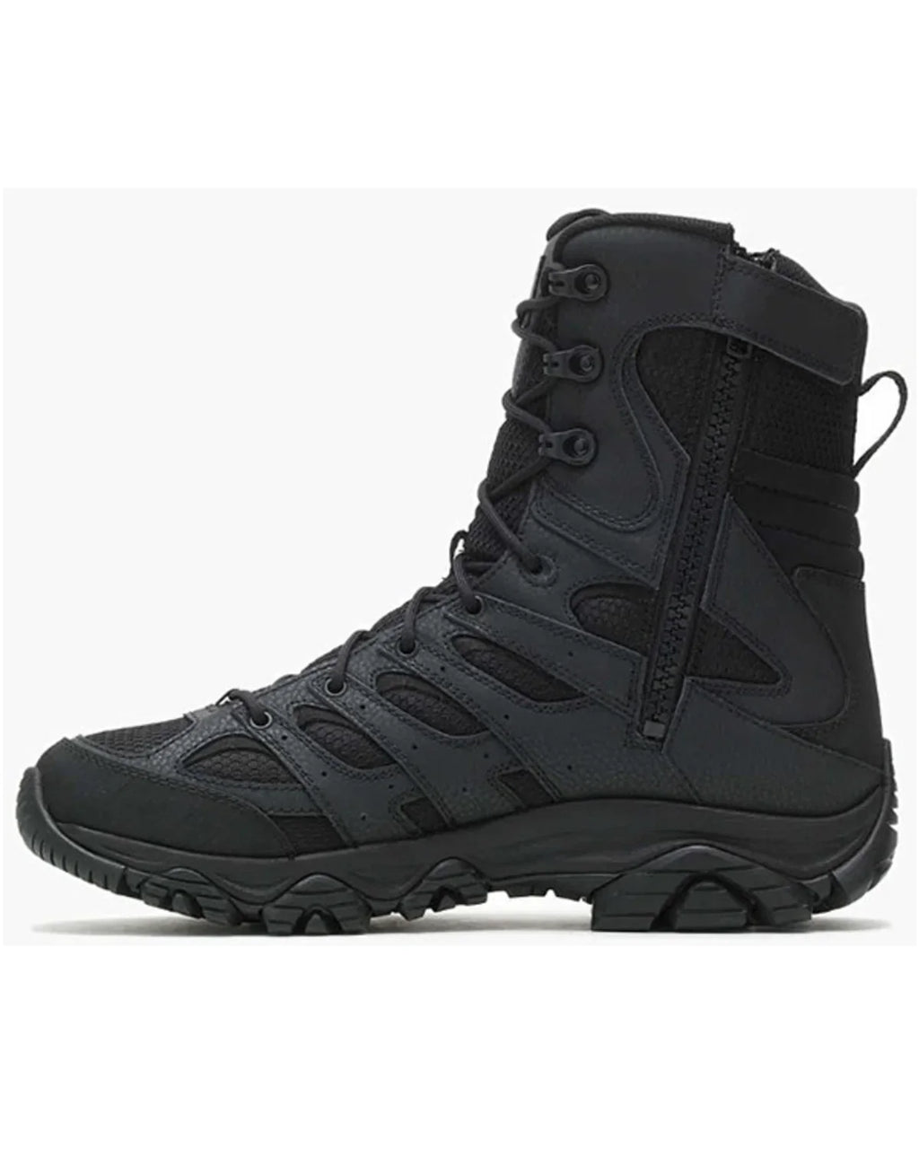 Merrell Men's Moab 3 8" Tactical Zip Waterproof Boot Round Toe Black 9 D(M) US