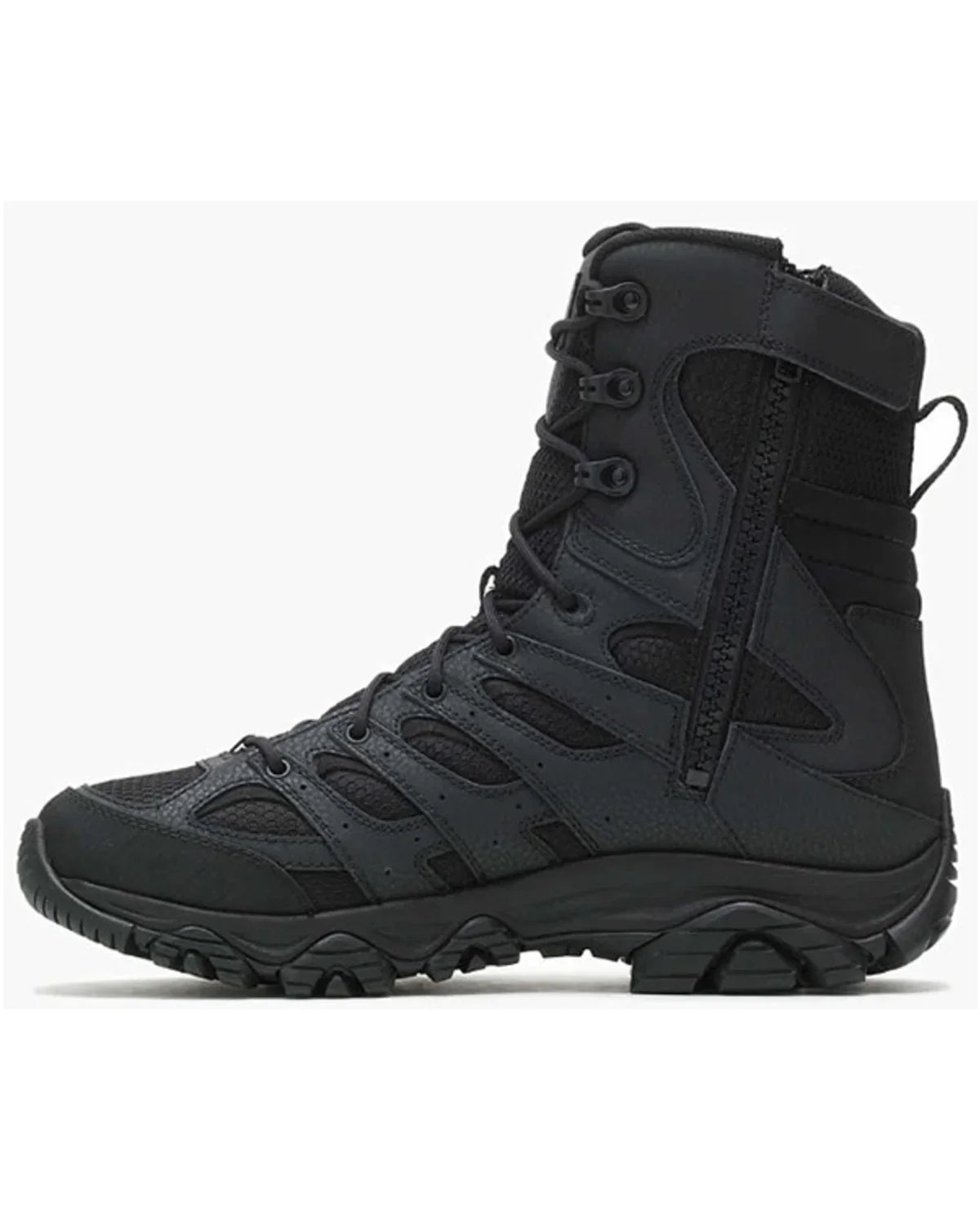 Merrell Men's Moab 3 8" Tactical Zip Waterproof Boot Round Toe Black 9 D(M) US