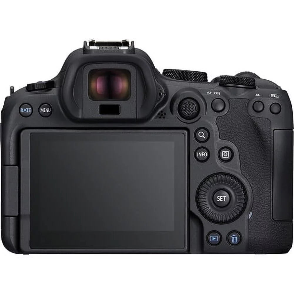 EOS R6 Mark II Mirrorless Camera (5666C002) +  RF 24-70mm Lens + 64GB Memory Card + Case + Corel Photo Software + 2 x LPE6 Battery + External Charger + Card Reader + More
