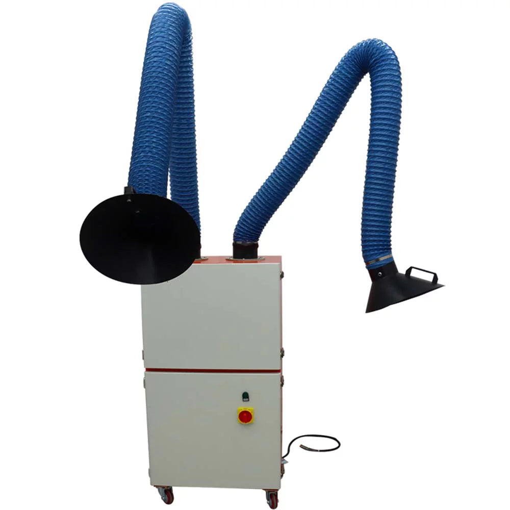 INTBUYING Mobile Welding Fume Extractor Smoke Purifier Dual Arm 220V