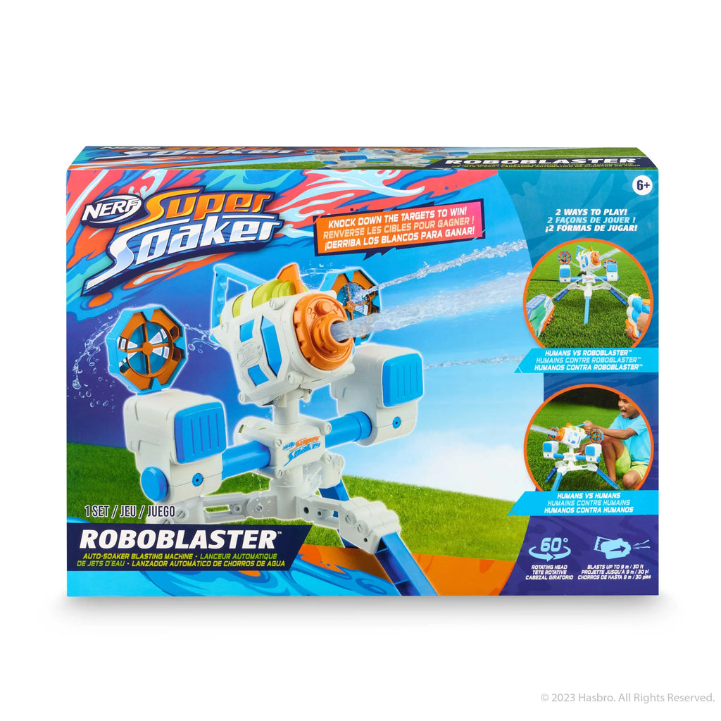 NERF Super Soaker RoboBlaster by WowWee – Automatic Soaker Blasting Machine Drenches You in liquid