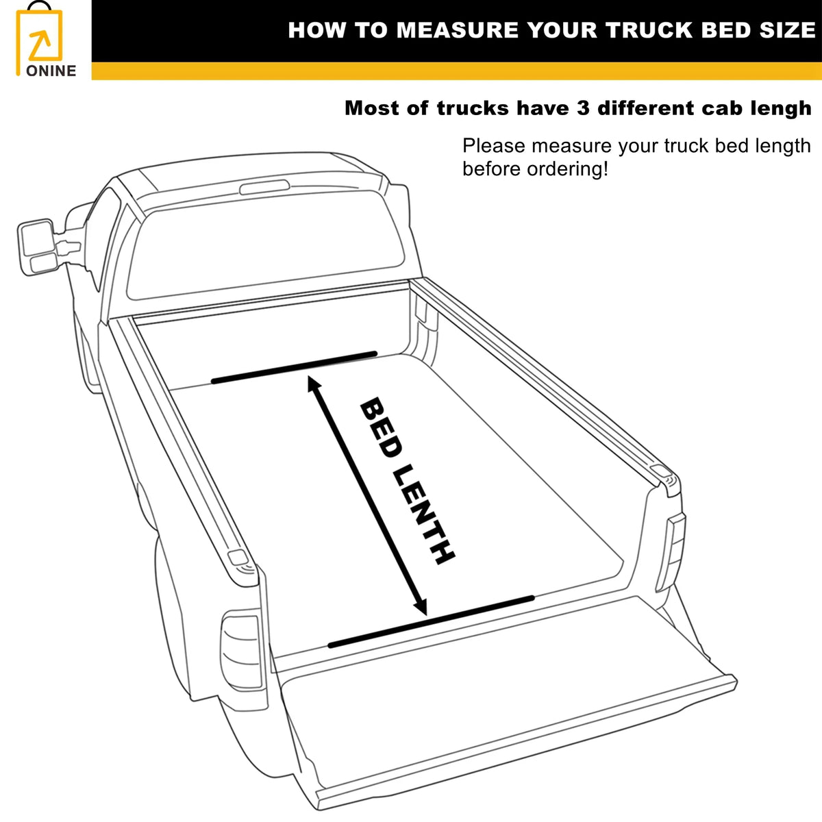 ONINE AWH Hard Tri-Fold Truck Bed Tonneau wrap Custom Fit 2019-2024 Dodge Ram 1500 New Body 5.7ft Bed(67"), Does not fit Classic, Does Not Fit with Multi-Function (Split) Tailgate or RamBox