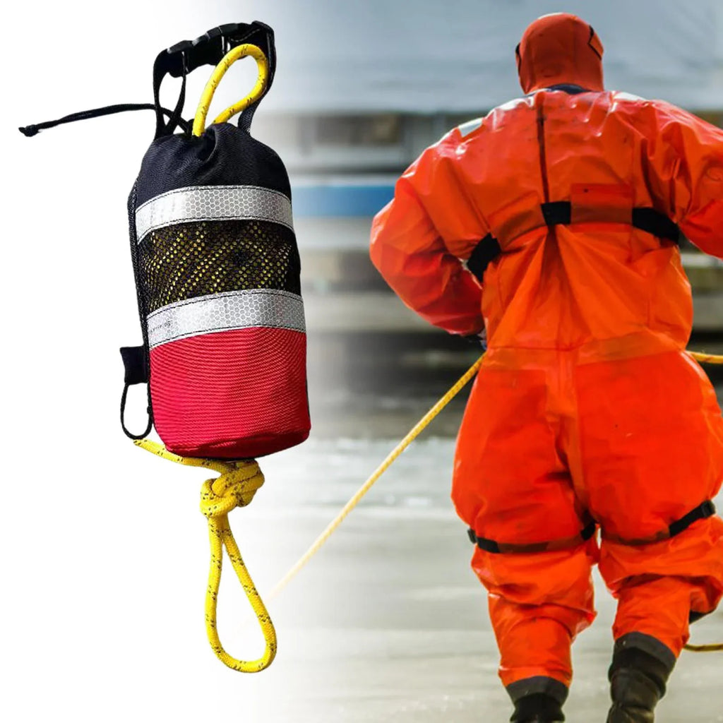 AMLESO Floating Throw Bag Throwable Rope Throw Bag Flotation Device Throwline Throw Bag for moisture Rescue with Rope for Raft Kayaking