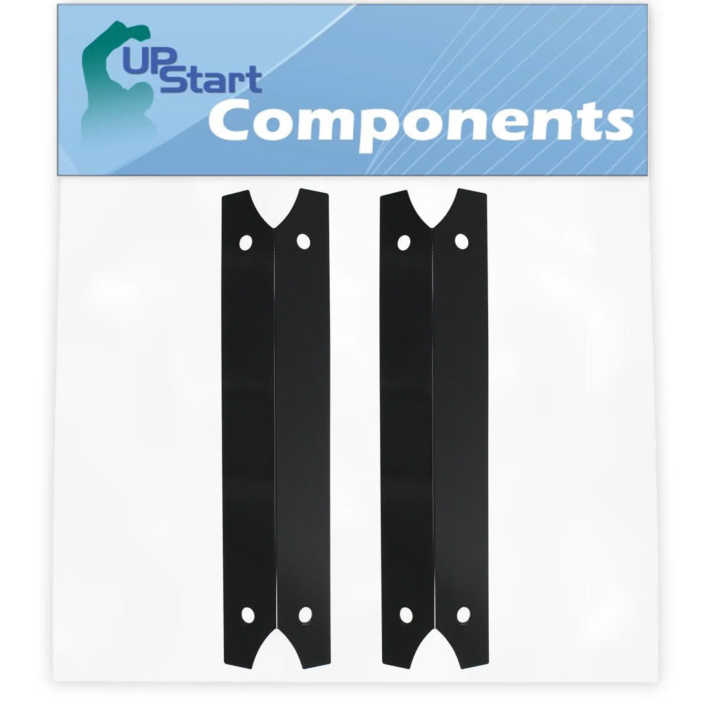2-Pack BBQ Grill Heat Shield Plate Tent Replacement Parts for Charmglow 810-7400-F - appropriate Barbeque Porcelain Steel Flame Tamer, Flavorizer Bar, Vaporizer Bar, Burner wrap 17 3/4"