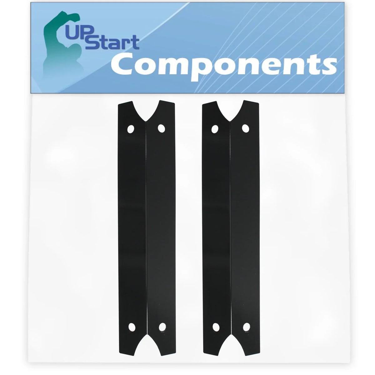 2-Pack BBQ Grill Heat Shield Plate Tent Replacement Parts for Charmglow 810-7400-F - appropriate Barbeque Porcelain Steel Flame Tamer, Flavorizer Bar, Vaporizer Bar, Burner wrap 17 3/4"