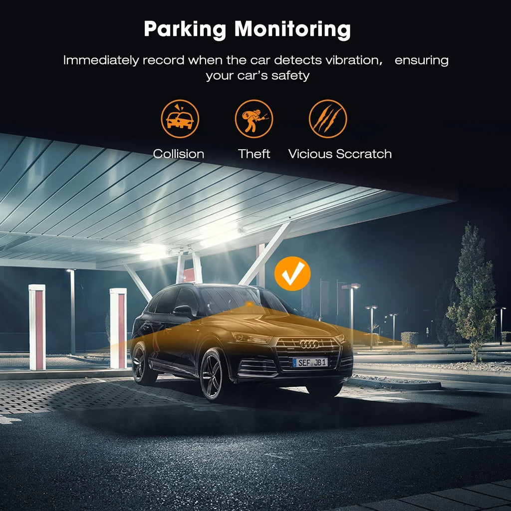 TOGUARD Dash Cam,4K Dash Cam Front 2" LCD Screen Car Camera with GPS, 170° Wide Angle, WDR, Night Vision, Parking Mode, G-Sensor