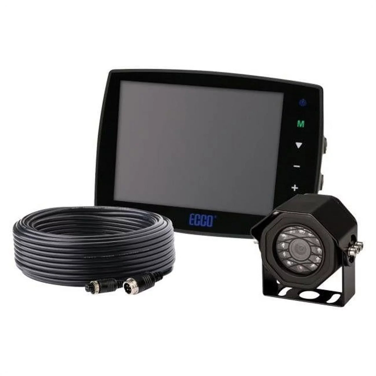Monitor, Surface Mount Camera & Cable. Ecco Safety Group  Gemineye Rear View System with 5.6 in