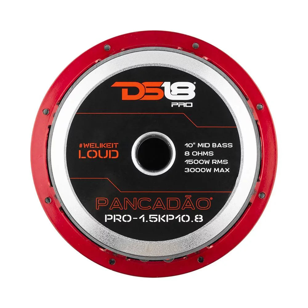 DS18 10" Mid Bass Speaker 1500 Watts RMS 8 Ohm Pro-1.5KP10.8 Pancadao Midbass