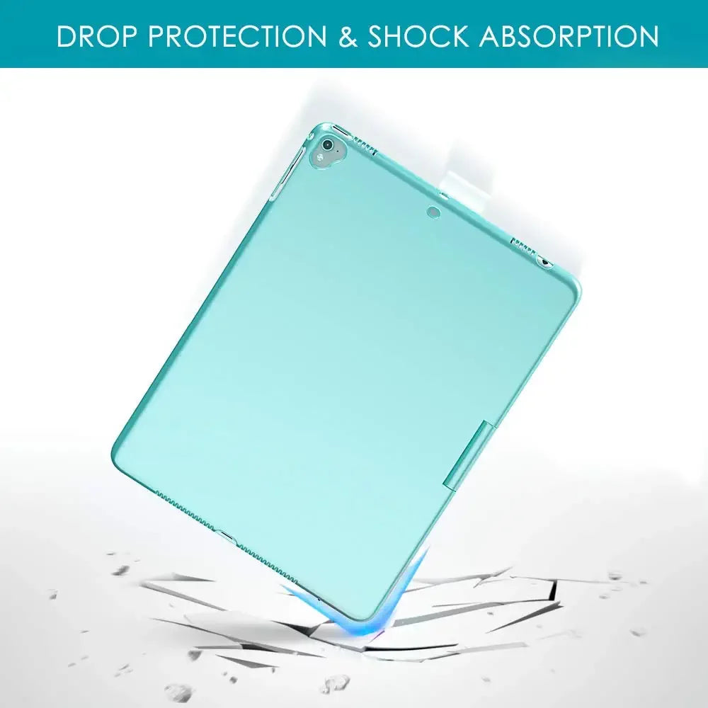Typecase Keyboard Case with Trackpad for 10.2-inch iPad 9th Generation (2021), iPad 8th Generation (2020), 7th Gen, Air 3, Pro 10.5, Backlit Wireless Protective Slim wrap with Pencil Holder (Seafoam)
