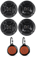 (2) Polk Audio DB522 5.25" 600w Car Audio Marine/ATV/Motorcycle/ship Speakers Bundle with (2) Rockville RPB1 10 Watt