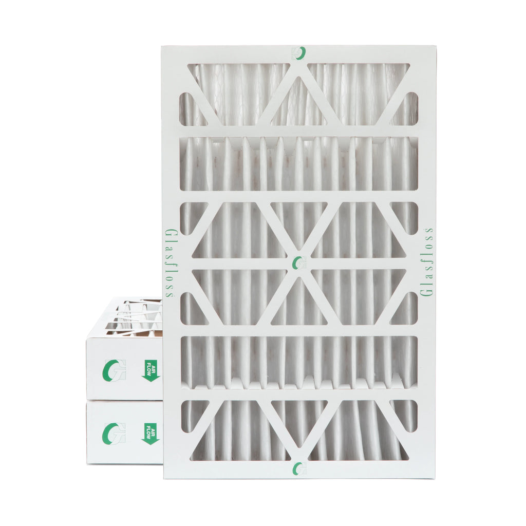 ( 3 Pack ) Exact Size: 11-3/8 x 23-3/8 x 3-3/4. 12x24x4 MERV 10 Pleated AC Furnace Air Filters by Glasfloss Industries