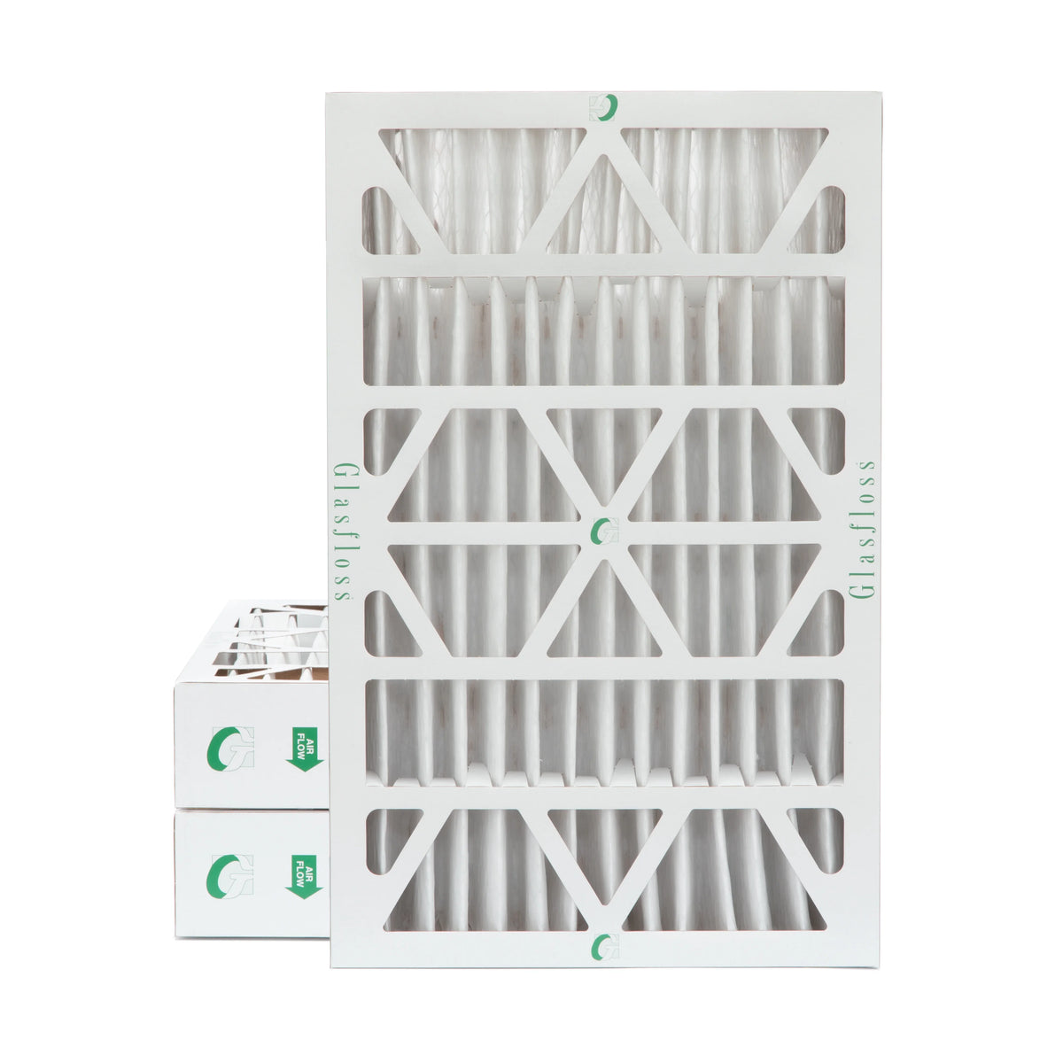 ( 3 Pack ) Exact Size: 11-3/8 x 23-3/8 x 3-3/4. 12x24x4 MERV 10 Pleated AC Furnace Air Filters by Glasfloss Industries
