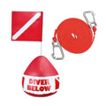 AMLESO Dive Flag Float Buoy Dive Flag High Visibility Float , Inflatable Floater for Surface ing, Diving, Fishing