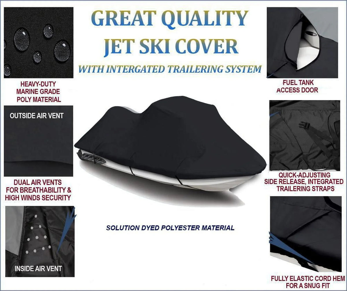 BLACK PWC 600D JET SKI wrap suitable for Polaris Pro 785 1999 2000 1-2 Seater